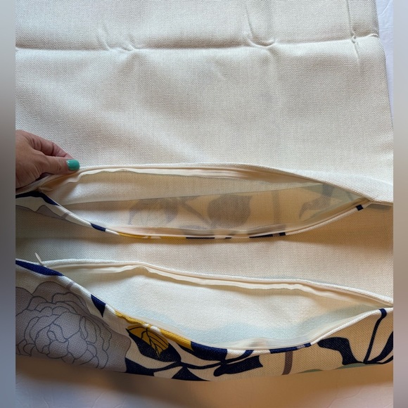 Floral Spring Summer Pillow Covers Approx 20”x20” Set Of 2 Zipper Closure New - Picture 7 of 9